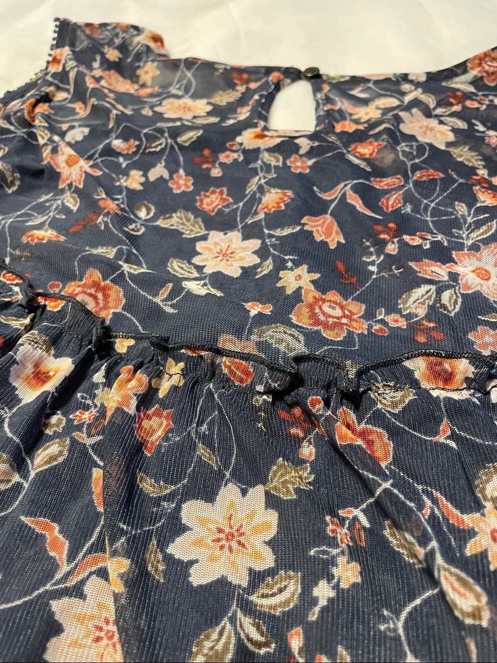 Knox Rose Navy Floral Top - Picture 9 of 10